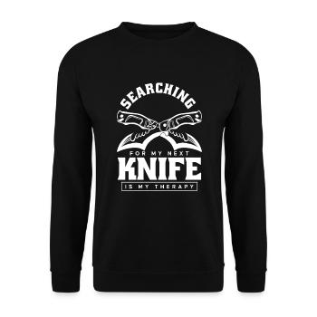 Searching For My Next Knife Butcher Knife Knife - Unisex Sweatshirt - black - Front - Alina (178cm) & Michal (187cm)