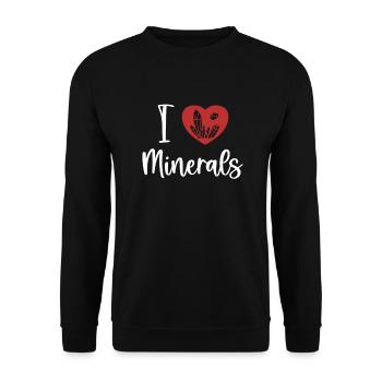 J’aime les minéraux Géologue Rockhounding Mineral - Sweat-shirt Unisexe - noir - Devant - Alina (178cm) & Michal (187cm)