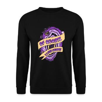 von Quarz Ich liebe Geoden Geologe Mineral - Unisex Pullover - Schwarz - Vorne - Alina (178cm) & Michal (187cm)