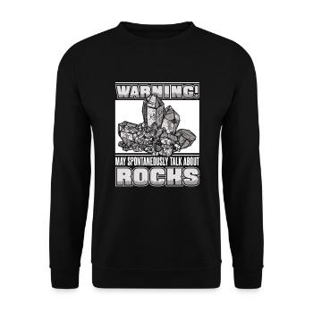 peut parler spontanément de roches minérales - Sweat-shirt Unisexe - noir - Devant - Alina (178cm) & Michal (187cm)
