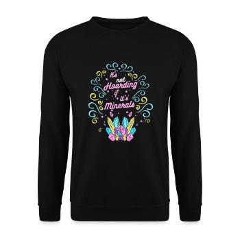 Ne pas thésauriser s’il s’agit de minéraux Géologue Minéral - Sweat-shirt Unisexe - noir - Devant - Alina (178cm) & Michal (187cm)