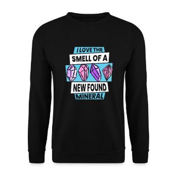 I Love The Smell Of A New Found Mineral Mineral - Unisex Sweatshirt - black - Front - Alina (178cm) & Michal (187cm)