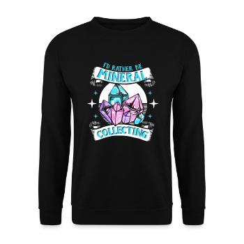 I'd Rather Be Mineral Collecting Geologist - Unisex Sweatshirt - black - Front - Alina (178cm) & Michal (187cm)