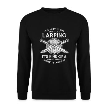 Smart People Activity LARPing Armor Weapons - Unisex Sweatshirt - black - Front - Alina (178cm) & Michal (187cm)