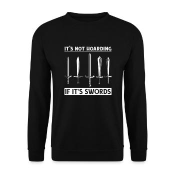 It's Not Hoarding If It's Sword LARPing Armor - Unisex Sweatshirt - black - Front - Alina (178cm) & Michal (187cm)