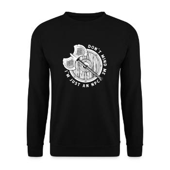 I'm Just An NPC LARPing Weapons Armor Character - Unisex Sweatshirt - black - Front - Alina (178cm) & Michal (187cm)