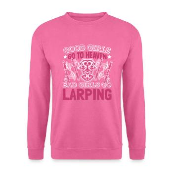 Böse Mädels gehen Larping LARPing Rüstungswaffen - Unisex Pullover - Pink - Vorne