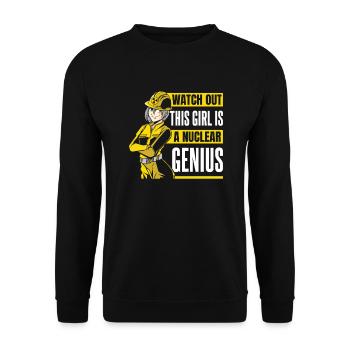 Dieses Mädchen ist ein nukleares Genuis Energy Nuclear - Unisex Pullover - Schwarz - Vorne - Alina (178cm) & Michal (187cm)
