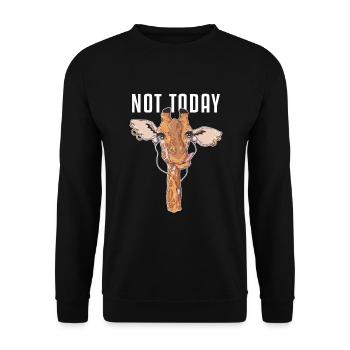 Not Today Nubian African Giraffidae Giraffe - Unisex Sweatshirt - black - Front - Alina (178cm) & Michal (187cm)