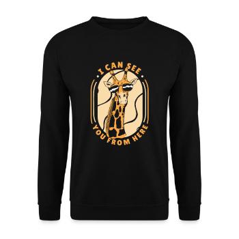 I Can See You From Here Nubian African Giraffidae - Unisex Sweatshirt - black - Front - Alina (178cm) & Michal (187cm)
