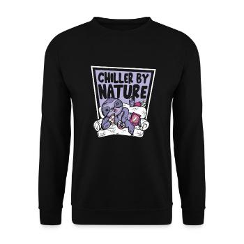 Chiller Von Natur aus Braunkehlige Pilosa folivora - Unisex Pullover - Schwarz - Vorne - Alina (178cm) & Michal (187cm)