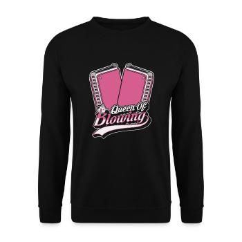 Reine du soufflage Harmonist Harmonist Harmonist Mouth Harp - Sweat-shirt Unisexe - noir - Devant - Alina (178cm) & Michal (187cm)