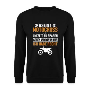 Motocrossliebhaber chapeau immer Recht Racing Riders - Sweat-shirt Unisexe - noir - Devant - Alina (178cm) & Michal (187cm)