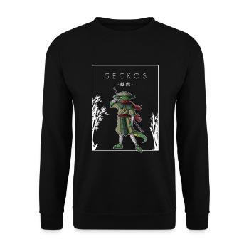 Geckos Chinois Hanzi Lézard Gekkota à crête - Sweat-shirt Unisexe - noir - Devant - Alina (178cm) & Michal (187cm)