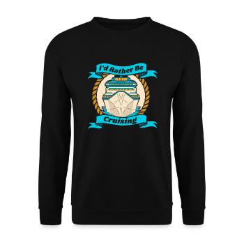 Je préfère être en croisière vacances - Sweat-shirt Unisexe - noir - Devant - Alina (178cm) & Michal (187cm)