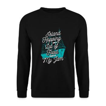 Island Hopping And A Lot Of Food Cruise Ship - Unisex Sweatshirt - black - Front - Alina (178cm) & Michal (187cm)