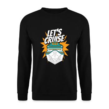 Let’s Cruise Croisière Croisière Croisière de l’équipage - Sweat-shirt Unisexe - noir - Devant - Alina (178cm) & Michal (187cm)