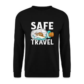 Voyage en toute sécurité Croisière en bateau Croisière avec équipage - Sweat-shirt Unisexe - noir - Devant - Alina (178cm) & Michal (187cm)