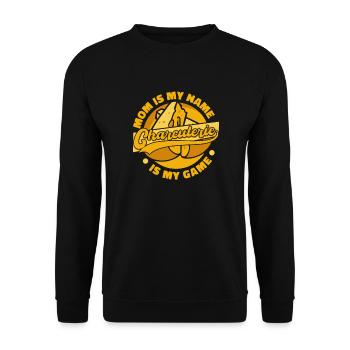 Maman est mon nom Charcuterie est mon créateur de jeu Gouda - Sweat-shirt Unisexe - noir - Devant - Alina (178cm) & Michal (187cm)
