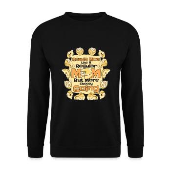 Gouda Maman Plus Fromagère Fromage Queso - Sweat-shirt Unisexe - noir - Devant - Alina (178cm) & Michal (187cm)