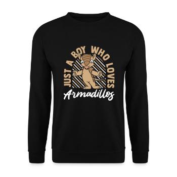 Boy Who Loves Armadillos Pink Fairy - Unisex Sweatshirt - black - Front - Alina (178cm) & Michal (187cm)