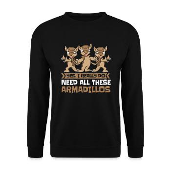 J’ai vraiment besoin de tous ces tatous fée rose - Sweat-shirt Unisexe - noir - Devant - Alina (178cm) & Michal (187cm)
