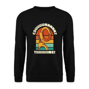 Garde de prison Retro Count Time - Sweat-shirt Unisexe - noir - Devant - Alina (178cm) & Michal (187cm)