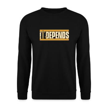 Ça dépend Conseiller juridique Procureur général Avocat - Sweat-shirt Unisexe - noir - Devant - Alina (178cm) & Michal (187cm)