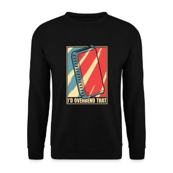 J’exagérerais cette harpe harmoniste à bouche - Sweat-shirt Unisexe - noir - Devant - Alina (178cm) & Michal (187cm)
