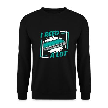 I Reed A Lot Harmoniste Harmoniciste Harpe à bouche - Sweat-shirt Unisexe - noir - Devant - Alina (178cm) & Michal (187cm)