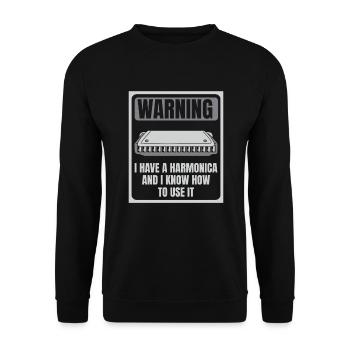 J'ai un harmonica et je sais comment l'utiliser - Sweat-shirt Unisexe - noir - Devant - Alina (178cm) & Michal (187cm)