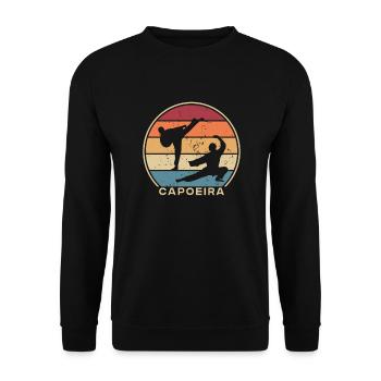Rétro Ginga Capoeirista Professionnel de la Danse - Sweat-shirt Unisexe - noir - Devant - Alina (178cm) & Michal (187cm)