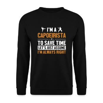 Capoeirista Supposons que j’ai raison Ginga Dance - Sweat-shirt Unisexe - noir - Devant - Alina (178cm) & Michal (187cm)