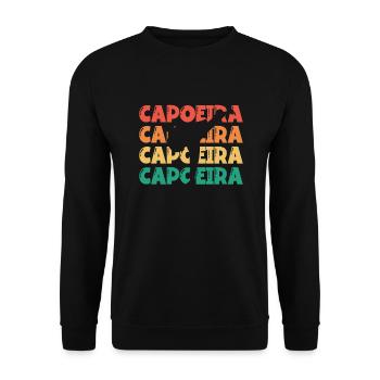 Texte Capoeira Rétro Ginga Capoeirista Danse - Sweat-shirt Unisexe - noir - Devant - Alina (178cm) & Michal (187cm)