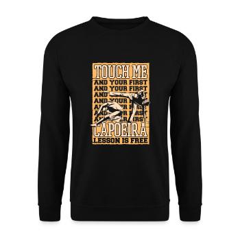 Touch Me et votre première leçon de capoeira est gratuite - Sweat-shirt Unisexe - noir - Devant - Alina (178cm) & Michal (187cm)