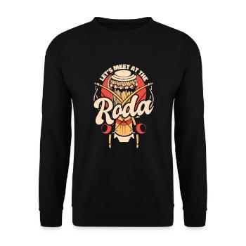 Rencontrons-nous à la danse Roda Capoeirista Ginga - Sweat-shirt Unisexe - noir - Devant - Alina (178cm) & Michal (187cm)