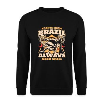 Sportarten aus Brasilien brauchen immer Geschicklichkeit Ginga-Tanz - Unisex Pullover - Schwarz - Vorne - Alina (178cm) & Michal (187cm)