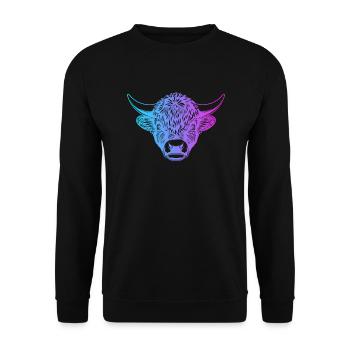 Bison d’Amérique de buffle Bovinae Lover Bison - Sweat-shirt Unisexe - noir - Devant - Alina (178cm) & Michal (187cm)