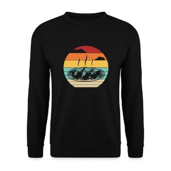 Retro Bread Maker Bread Dough Bread Queen Lover - Unisex Sweatshirt - black - Front - Alina (178cm) & Michal (187cm)
