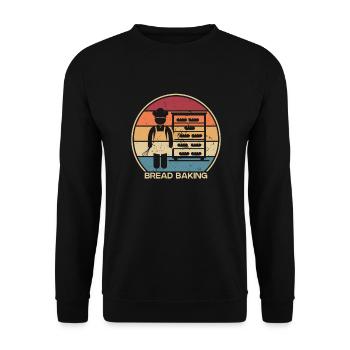 Retro Bread Maker Bread Dough Bread Queen Lover - Unisex Sweatshirt - black - Front - Alina (178cm) & Michal (187cm)