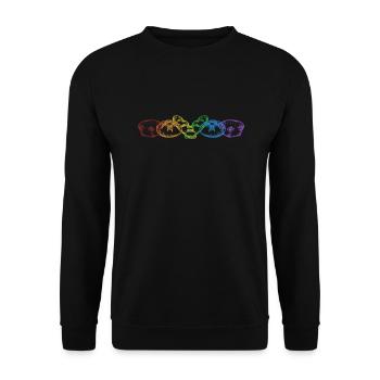 Bread Baking LGBT Rainbow Bread Dough Lover Bread - Unisex Sweatshirt - black - Front - Alina (178cm) & Michal (187cm)