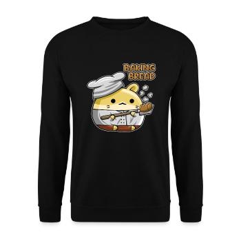 Baking Bread Bread Dough Bread Maker Bread Queen - Unisex Sweatshirt - black - Front - Alina (178cm) & Michal (187cm)