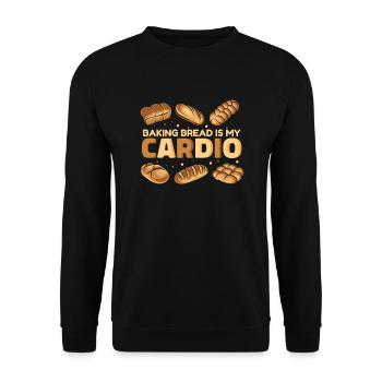 Baking Bread Is My Cardio Bread Dough Lover Bread - Unisex Sweatshirt - black - Front - Alina (178cm) & Michal (187cm)