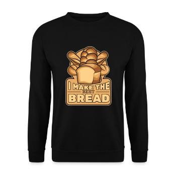 Ich mache den besten Brotbackautomaten Brotteig - Unisex Pullover - Schwarz - Vorne - Alina (178cm) & Michal (187cm)