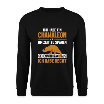Chamäleonbesitzer hat immer Recht Veiled Panther - Sweat-shirt Unisexe - noir - Devant - Alina (178cm) & Michal (187cm)
