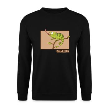 Chameleon Doodle Panthère Hanzi Chinoise Voilée - Sweat-shirt Unisexe - noir - Devant - Alina (178cm) & Michal (187cm)