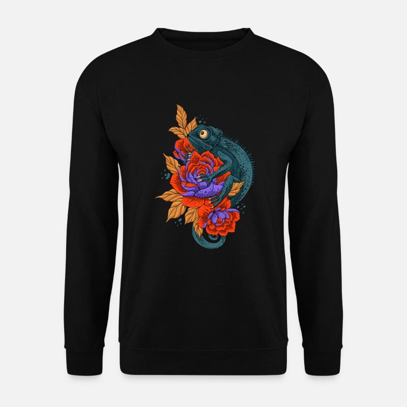 Panther Veiled Chamaeleonidae Lover Chameleon - Unisex Sweatshirt - black