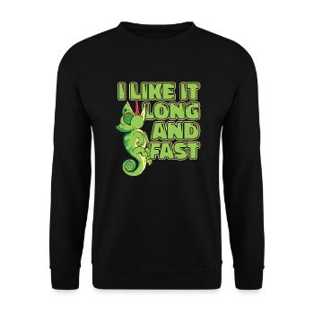 J’aime bien long et rapide Voiled Panther Lover - Sweat-shirt Unisexe - noir - Devant - Alina (178cm) & Michal (187cm)