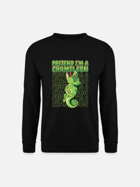 Tu so, als wäre ich ein Chamäleon-Liebhaber mit verschleiertem Panther - Unisex Pullover - Schwarz