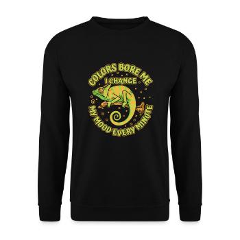Colors Bore Me Panther Veiled Chamaeleonidae - Unisex Sweatshirt - black - Front - Alina (178cm) & Michal (187cm)